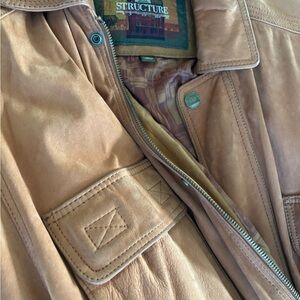 Structure Men's Tan Leather Field Jacket